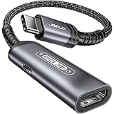 JSAUX USB C to HDMI and Charger Adapter | 4K@60Hz 2-IN-1 Type C to HDMI Adapter with PD Fast 100W Compatible with Thunderbolt 3/4, iPhone 16 Pro Max MacBook Pro/Air iPad Galaxy S24 Steam Deck ROG Ally
