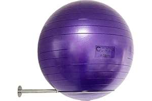 AUXPHOME Wall Mounted Stainless Steel Exercise Ball Holder, Sturdy Yoga Ball Storage Rack, Stability ball Display Holder, for Exercise/Yoga/Stability Balls 32 cm to 86 cm (13" to 34"), With mounting screws