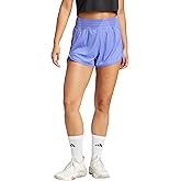 Adidas Womens Pacer All Gym Seasonal Rib 3-Stripes High-Rise Tonal Training Shorts