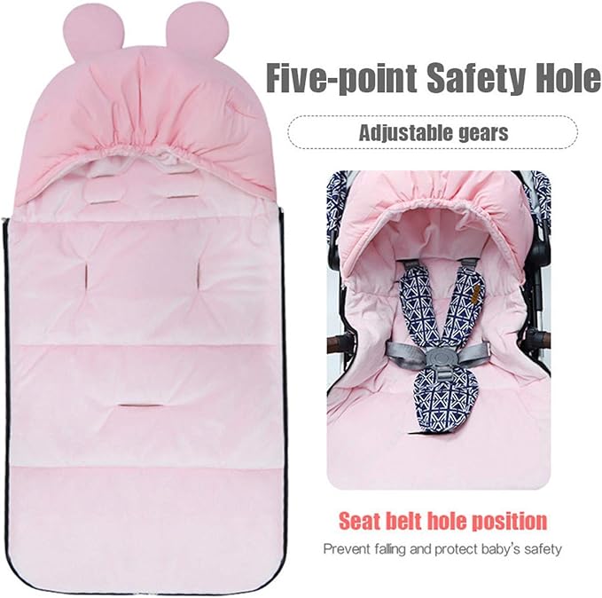 baby sleeping bag with car seat hole