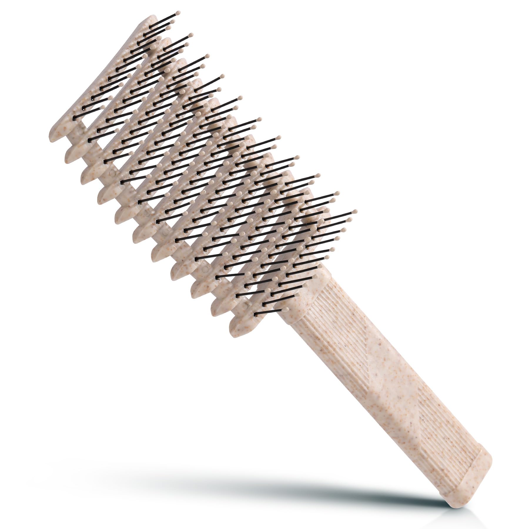 Photo 1 of ***PACK OF 2***Curl Defining Brush, Vented Curly Hair Brush for Effortlessly Detangling Shaping and Defining Women's Men's Curls on All Wet or Dry Hair Types, Reduces Frizz (Beige1PC)