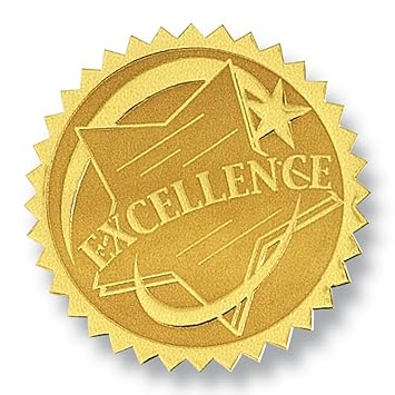 Amazon Com Excellence Rising Star Embossed Gold