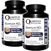 QNL Quantum HCL - Betaine HCl Capsules for Digestive Aid - Supports Gastric Acid Secretion - Digestion Supplement That Aids Nutrient Absorption - 90 Vegetarian Capsules (2 Pack)