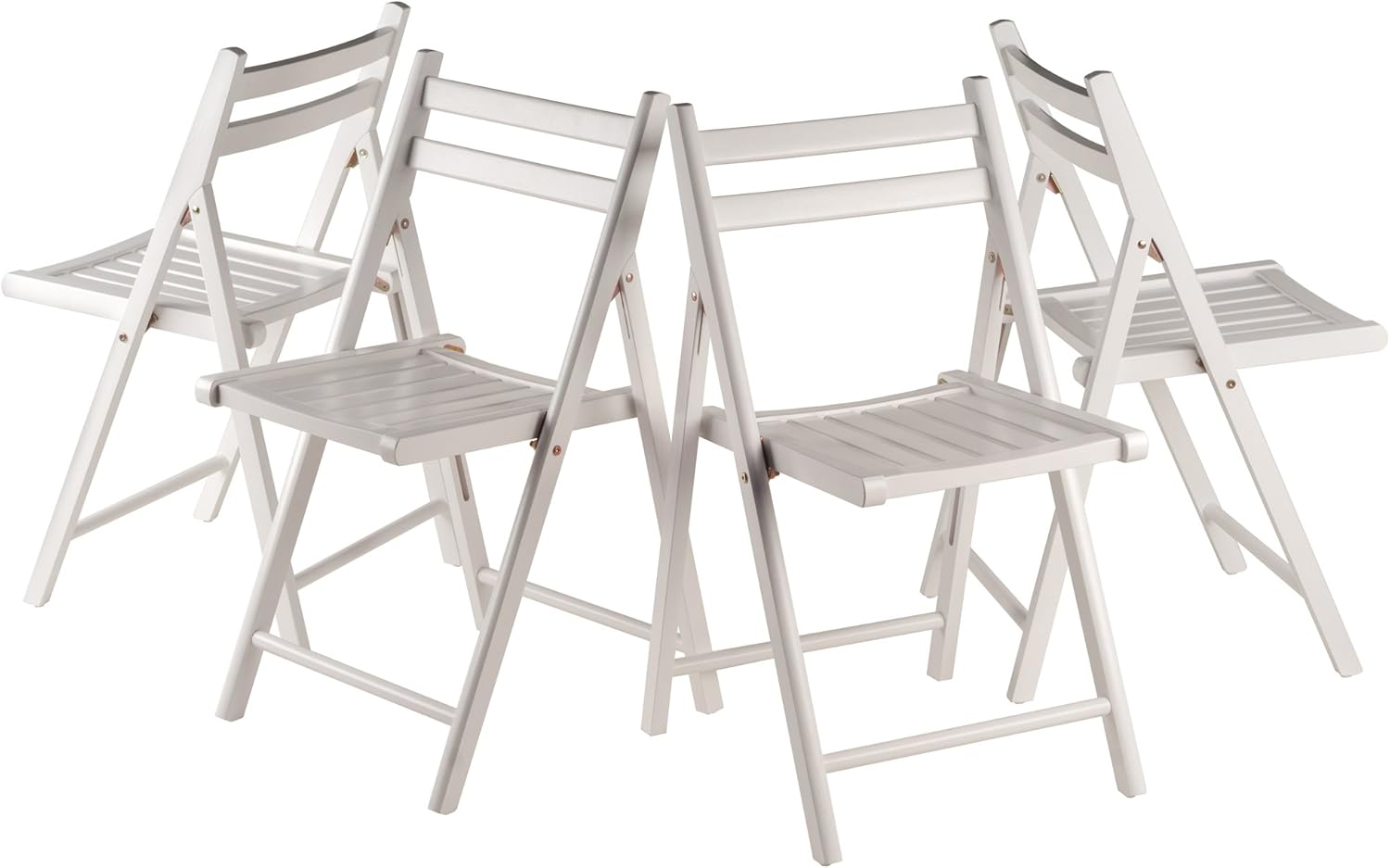 Winsome Robin 4-PC Folding Set White Chair : Furniture & Decor