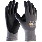 MaxiFlex 34-874 Seamless Knit Nylon Gloves with Nitrile Coated Micro-Foam Grip on Palm and Fingers Cut Resistance Gloves