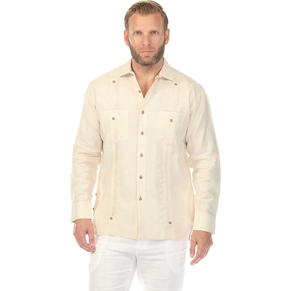 Amazon.com: Mojito Collection Men's 100% Linen Guayabera Shirt