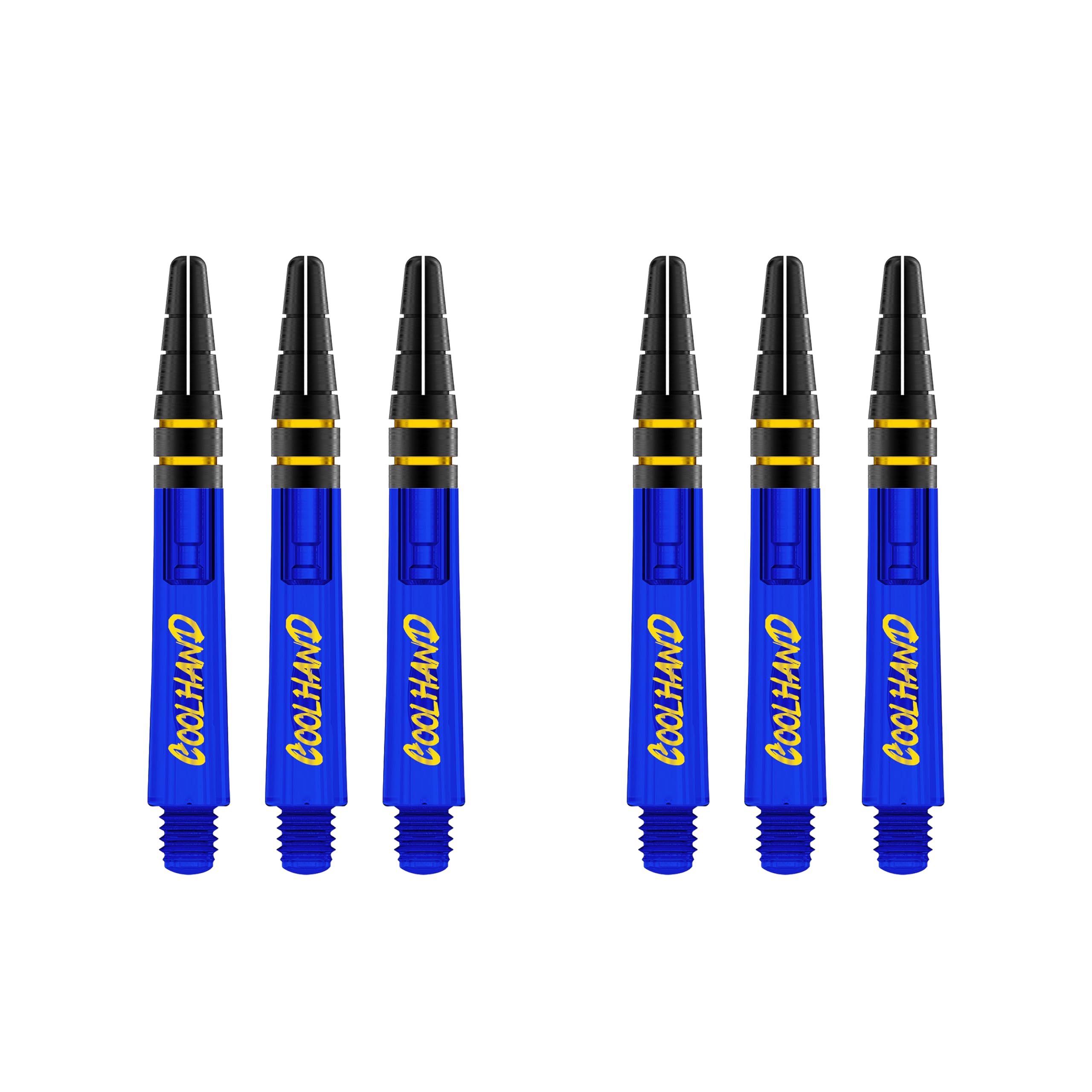 RED DRAGON Luke Humphries Blue Nitrotech Short Dart Stems (Shafts) - 2 sets per pack (6 Stems in total)