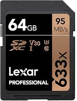 Lexar 64GB Professional Class 10 95MB/s SDXC UHS-I Memory Card 633x view 1