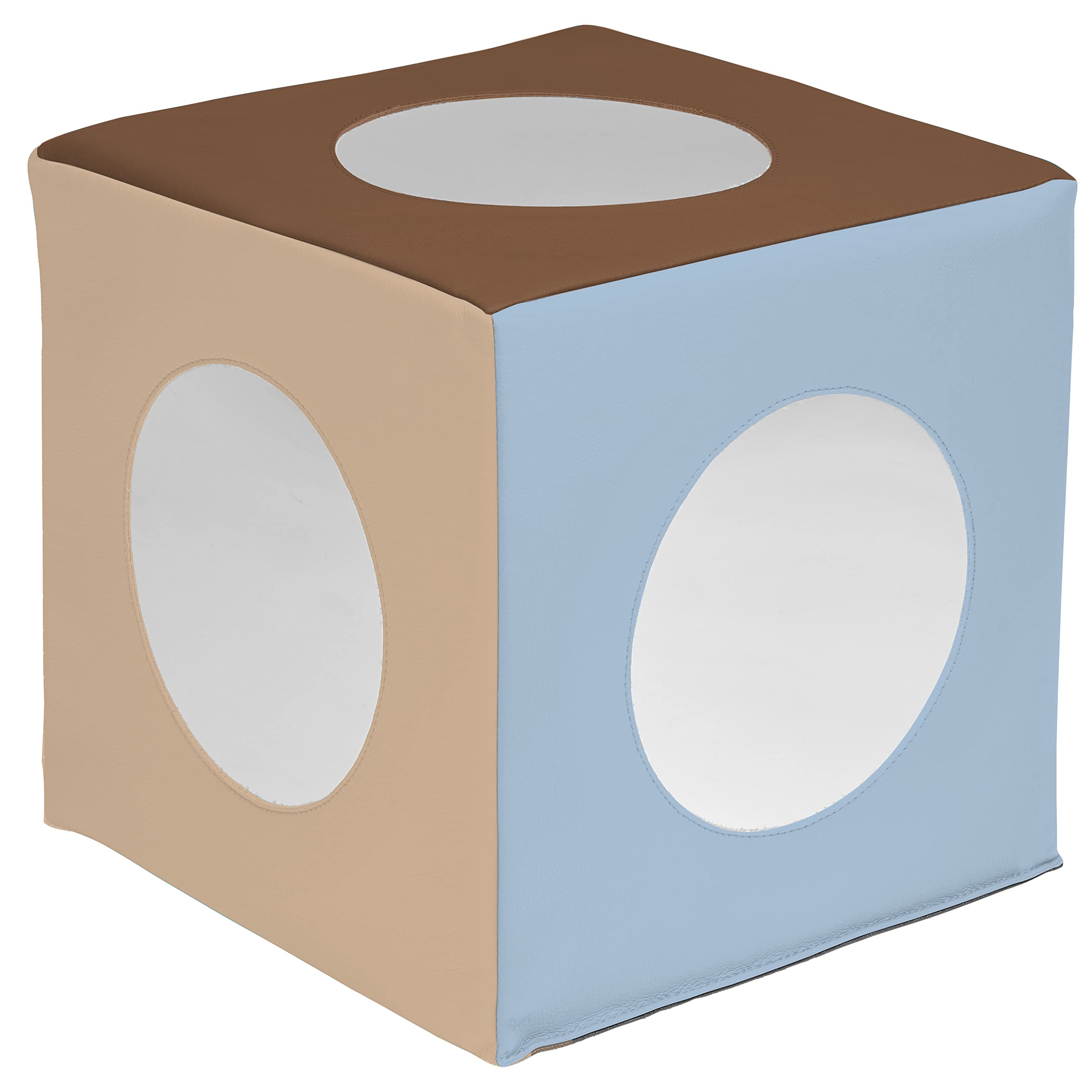 ECR4Kids SoftZone Mirror Cube, Sensory Toy, Earthtone