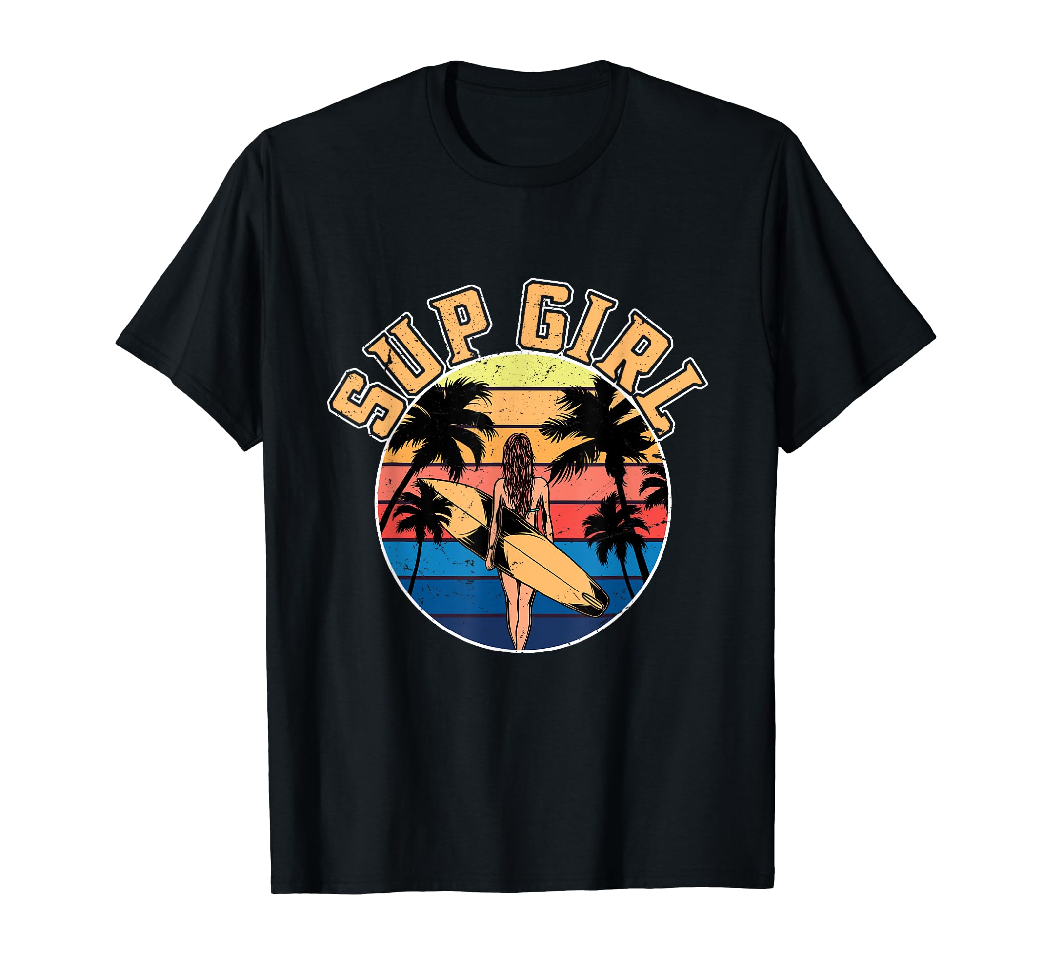Surfing Sup Girl Standup Paddle Boarding Sup Training Surfer T-Shirt