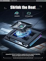 llano V10 Gaming Laptop Cooling Pad, RGB Laptop