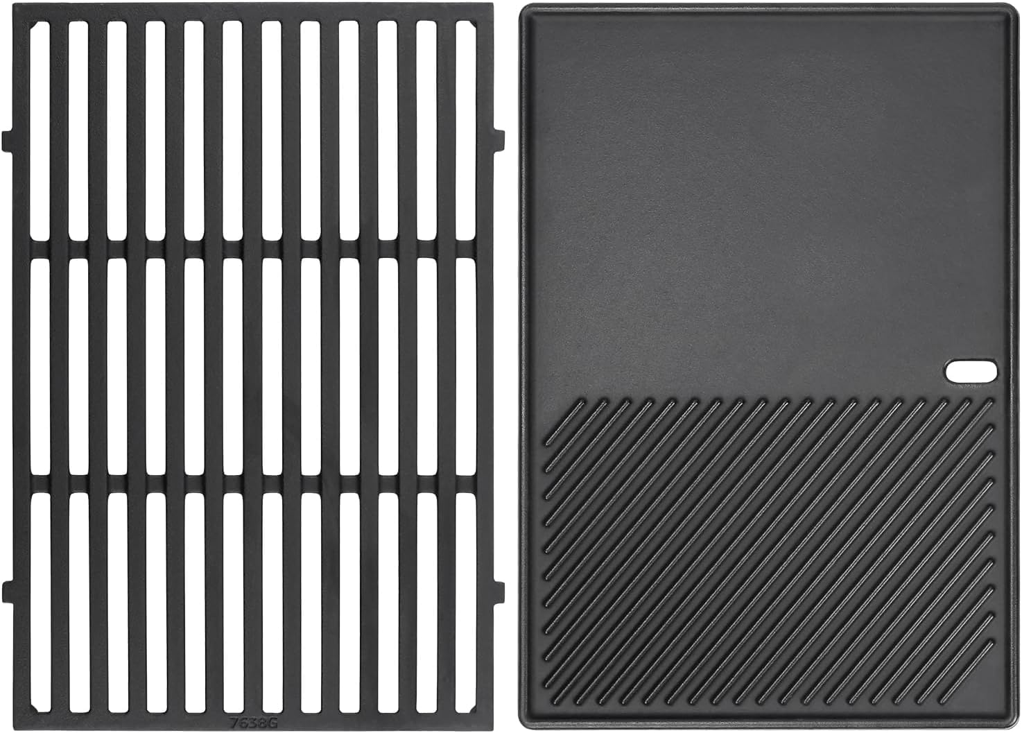 Photo 1 of Grill Griddle and Grates for Weber Spirit 300, E-310, GS4 Spirit II 300 Series Grills, Genesis Silver/Gold B & C, Genesis 1000-3500, Reversible Cast Iron 7598 Griddle Plate, 7638 Grill Grate