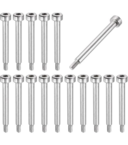 Lot De 5 Vis à épaulement De Précision - Diamètre ép. 5/32", Long. ép. 3/16", Filetage #6-32, Acier Allié 4140