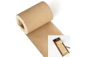Alaviitsi 4" x 36ft Brown Kraft Paper Roll, 2 Pcs Sticky Note Refill for Vintage Clipboard, Butcher Paper, Craft Paper for Ho
