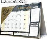 PaulStore 2026 Month to View Desktop Planner Black & White Spiral Bound Free view 5