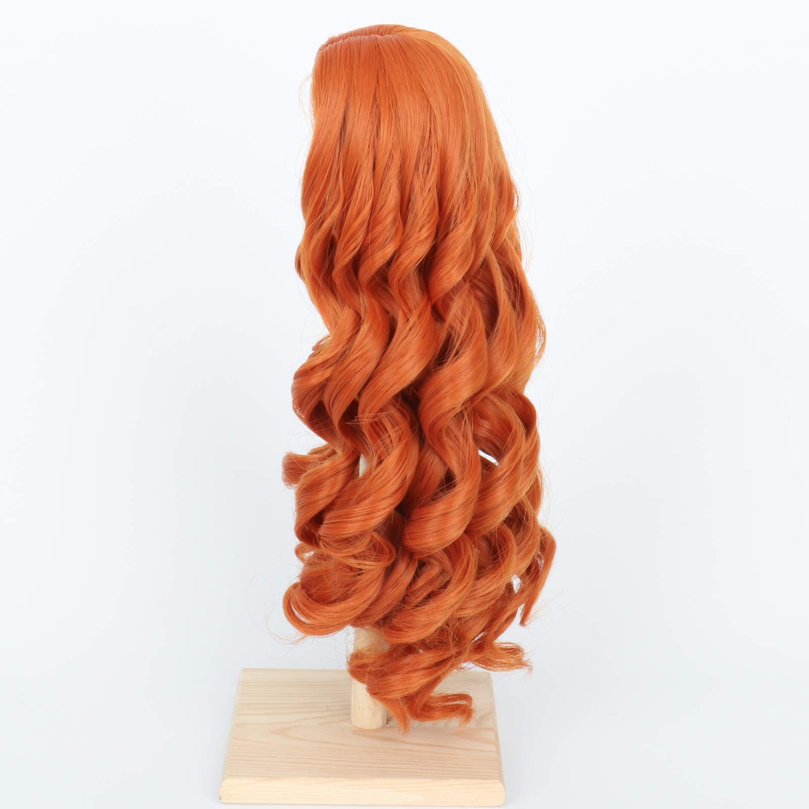 Miss U Hair Cute 7-8 Inch (for 17CM-19CM's head) 1/4 BJD Wig Doll Wig Long Curly Carrot MSD DOD Pullip Dollfie Wig Handmade Girl Doll Making Supplies