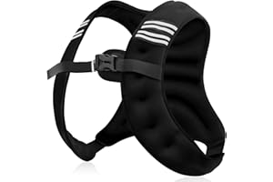 NATURELUX Weighted Vest Men or Women - 5/10/15/20/25/30lbs Weights with Reflective Stripe, Weighted Vest for Workout Equipment for Strength Training Running - Walking Weight Loss