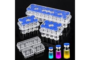 3-Pack Peptide Case for Fridge (2*10+24 Slots),3mL Vial Holder for Refrigerator Organized Storage,44-Slot Insulin & Peptide O