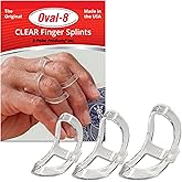 3-Point Products Oval-8 Finger Splints, Sizes 8, 9, 10, Pack of 3, Clear | Support and Protection for Arthritis, Trigger Finger or Thumb, and Other Finger Conditions