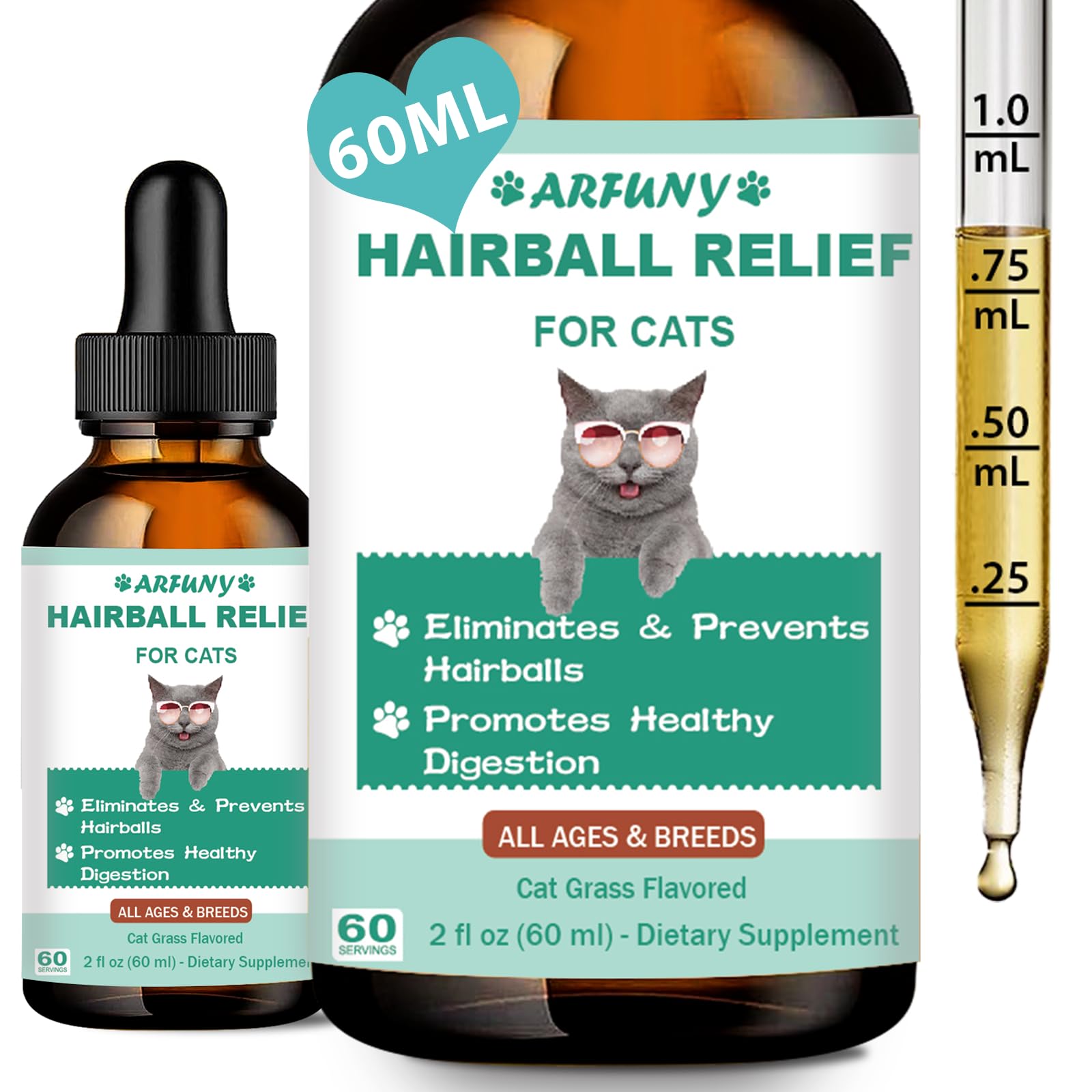 Hairball Remedy for Cats - Hairball Treats for Cats Help Prevent & Remove Hairballs - Cat Hairball Treatment Promotes Natural Passage of Hairballs - Natural Ingredients & Vitamins - Cat Grass Flavor