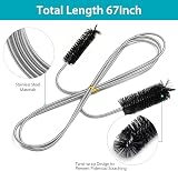 LiteTour Flexible Feeding Tube Cleaning Brush 170cm Dual Bristle Heads view 2
