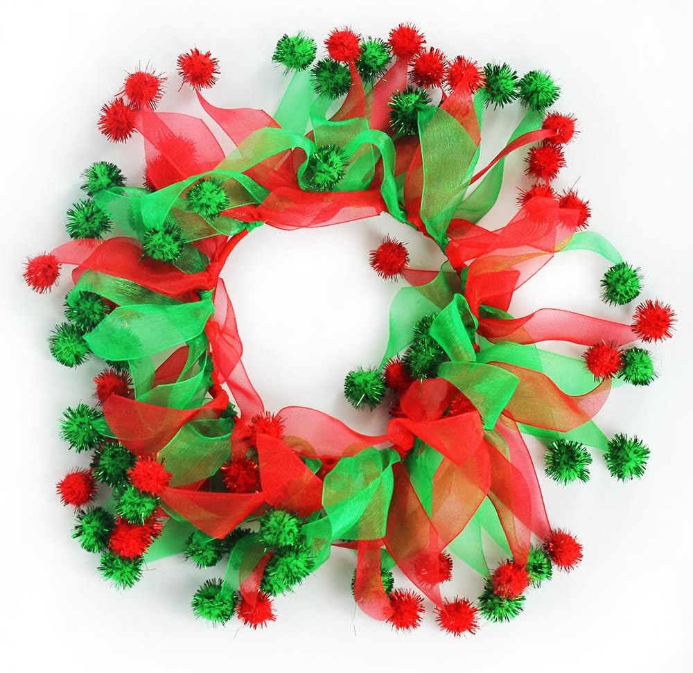 Amazon Com Kswllo Dog Birthday Collar Red And Green Pom Pom Pet Holiday Party Pet Accessories For Medium And Large Dogs Neck 16 Inch Pet Supplies