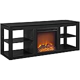 Ameriwood Home Parsons Electric Fireplace TV Stand for TVs up to 65", Black