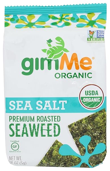GIMME SEAWEED, ORGANIC ROASTED SEAWEED, (5G), NON-GMO &...