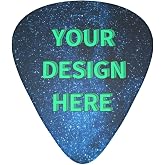 Custom Guitar Picks 6-pack Personalized Guitar Pick Add Your Own Design Photo Text 0.46mm / 0.71mm / 0.96mm Thin, Medium, Heavy for Electric Guitar Bass