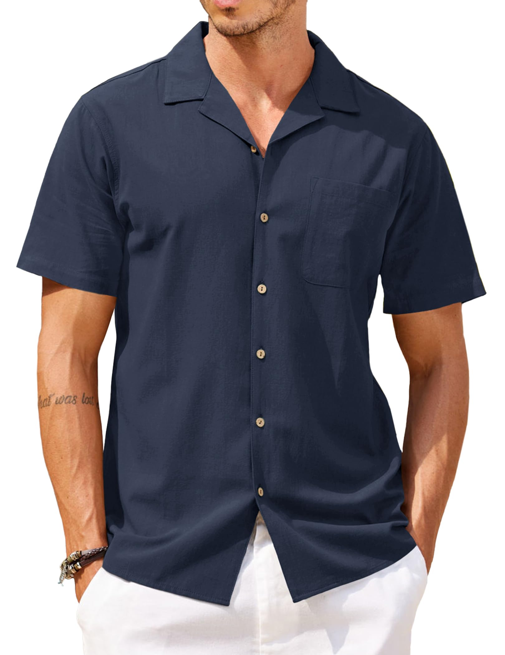 COOFANDY Men Hawaiian Floral Shirts Loose Fit
