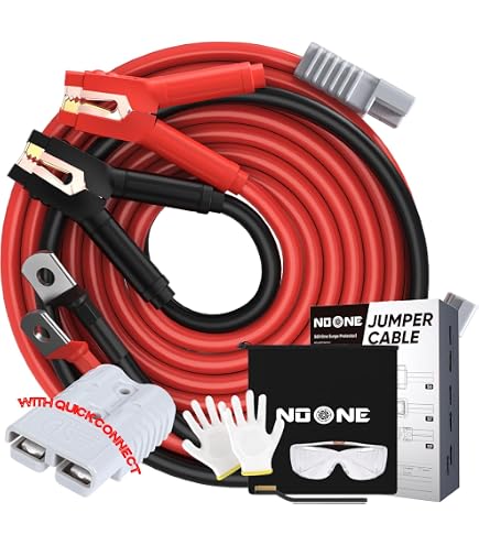 thumbnail interactive-video image 1 of WARN 26769 Jumper Cable Battery Winch Quick Connect Booster Kit – 175 Amp, 16ft, 4GA 1 of 3