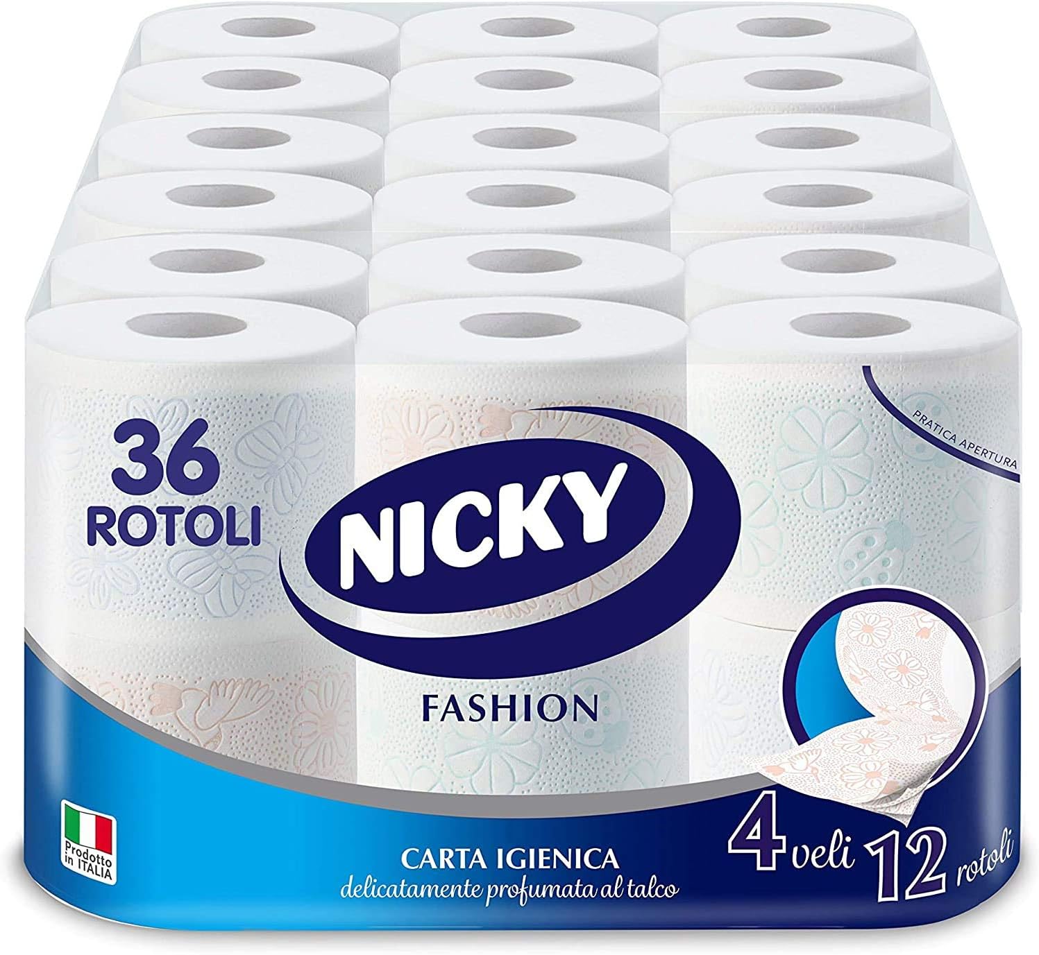 Nicky Fashion Toilet Paper Pack of 3 x 4 Rolls Amazon.co.uk Health