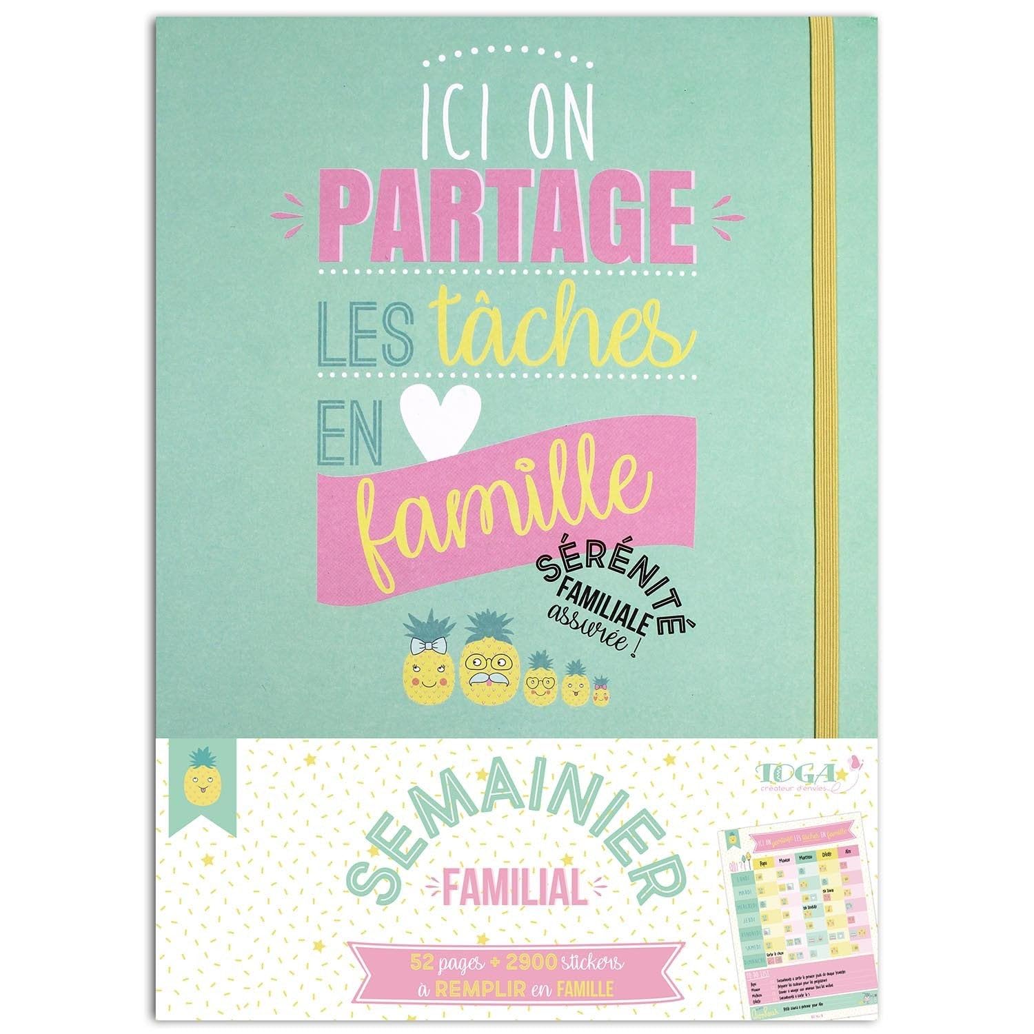 Toga Happy Days Stationery Kit - Weekly Family Diary, Paper, Mint Green, Not Applicable