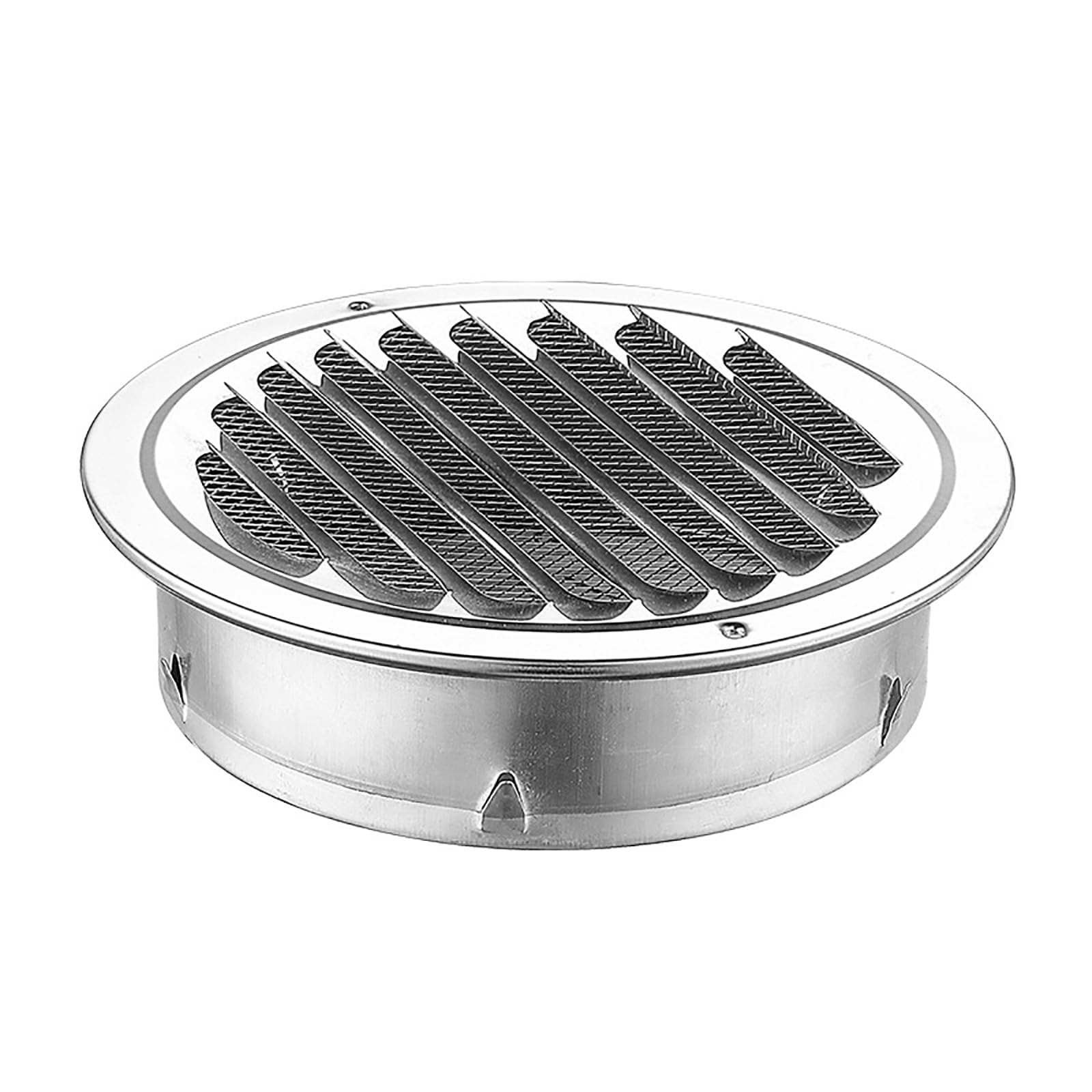 WUDQIJI Ventilation Grille, Weather Protection Grille, Diameter 100 mm, Exhaust Grille, Round Grille, Weather Protection, Slats, Slat Grille, Ventilation Grille, Insect Protection Grille for Garage,
