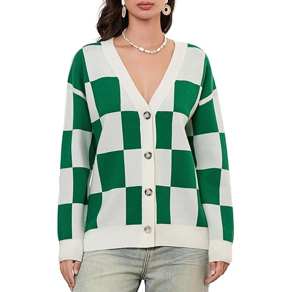 Amazon.com: Pivanzore Women Plaid Cardigan Sweaters Cute Bow