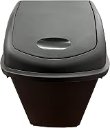 Storm Trading Group 50L Black Swing Bin Waste Rubbish Recycling Flip Top view 2