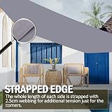 Yeahmart Sun Shade Sail Square 3.6x3.6m with Fixing Kit Grey view 3