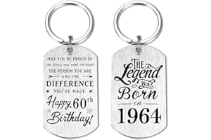 Yobent Birthday Gifts for Men Women Him, Happy Birthday Personalized Keychain, Men Gifts for Birthday Unique