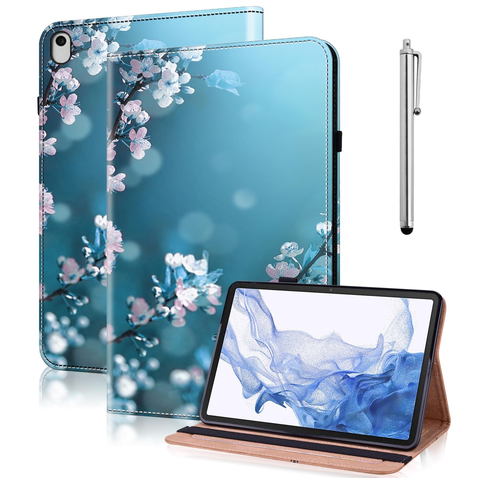 GLANDOTU Case for iPad Air 3 2019 10.5" (A2152/A2123/A2153)/iPad Pro 10.5 2017 (A1701/A1709) Case,Multi-View Slim Patterned Tablet Cover Cases with Stand for iPad Air 3 Generation -Plum Blossom