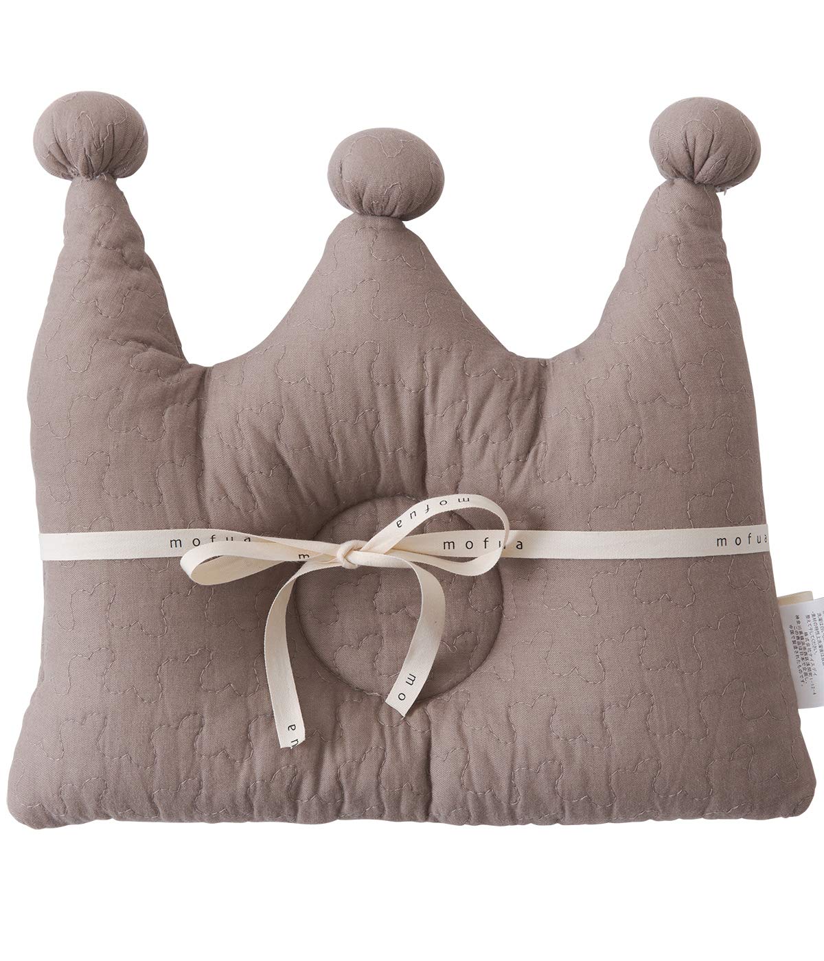 AQUA(アクア) ベビー枕 mofua モフア イブル CLOUD柄 ライトブラウン おうかん 綿100% コットン 吸湿 吸水 32×28cm キルティング 赤ちゃん用 頭 変形 向き癖 対策 まくら ピロー ギフト 洗える 低ホルム 36269636商品画像
