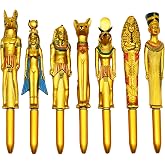 5 Pcs Novelty Fun Egyptian Pharaoh Ballpoint Pens Blue Ink party Gifts | Unique Weird Egypt Pen Souvenirs Silly Stationery Party Gifts For Men Adults (7 Styles In Total,5 Styles Packed as Random）