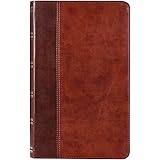 KJV Holy Bible, Giant Print Standard Size, Two-tone Brown Faux Leather w/Ribbon Marker, Red Letter, King James Version
