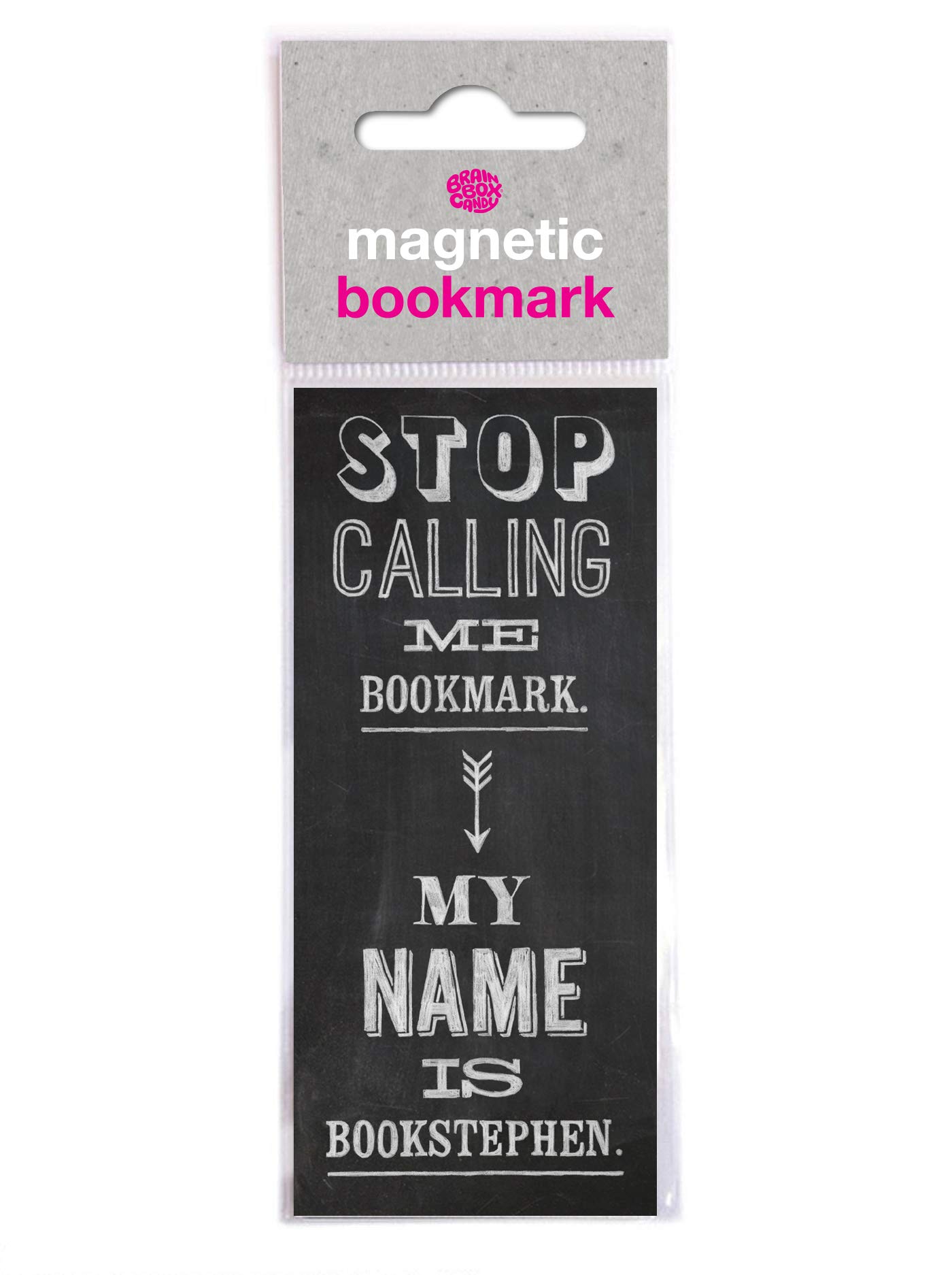 Brainbox Candy - Funny 'BookStephen' Magnetic Bookmark - Perfect Little Birthday Gift for Him Her - Friends Book Lovers - Bookworms - Stocking Fillers