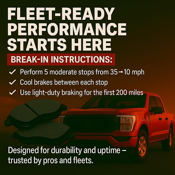 QUALITY-BUILT REAR SEMI-METALLIC BRAKE PADS, WORK FORCE 1002-1068M, COMPATIBLE WITH 2005-2007 FORD (F-250 SUPER DUTY,F-350 SUPER DUTY)