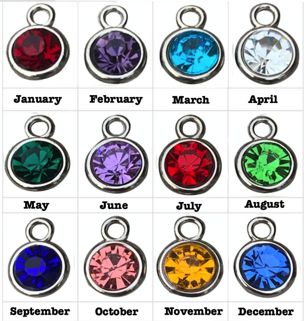Birthstone Charm, Personalized 