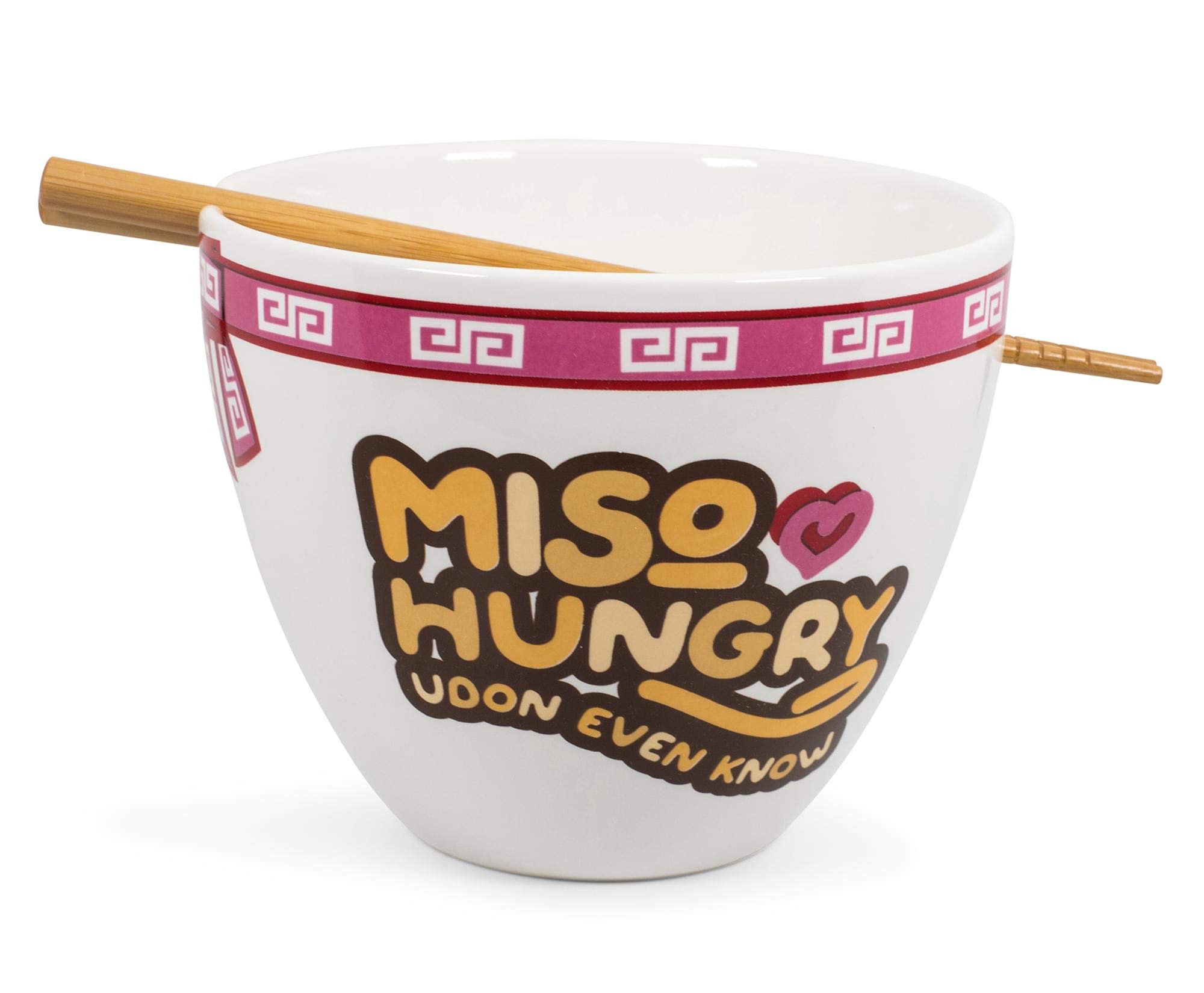 Toynk Miso Hungry Japanese Dinnerware Set | 16-Ounce Ramen Bowl and Chopsticks