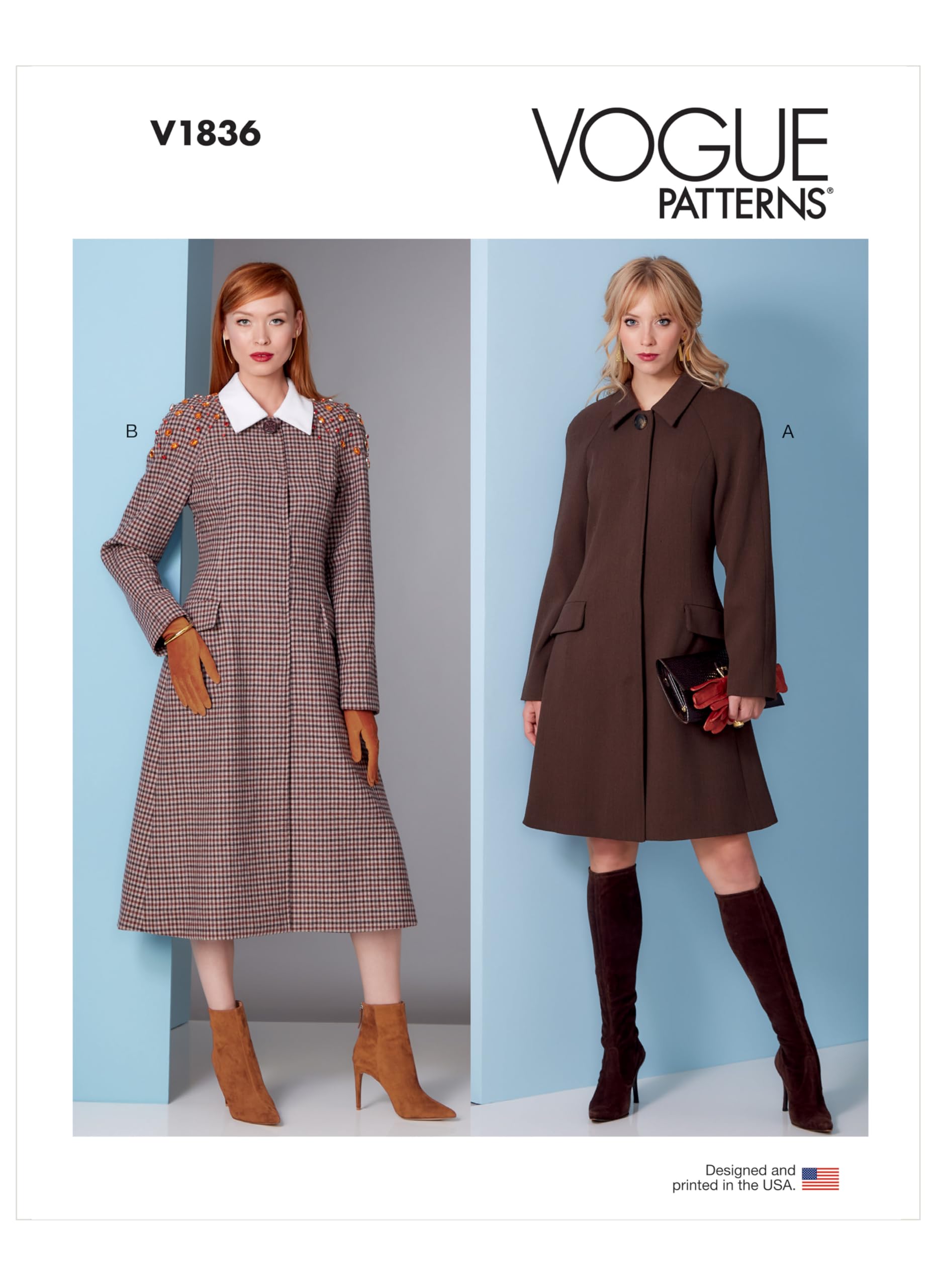 Vogue Patterns V1836B5 Misses Jacket B5 (8-10-12-14-16)