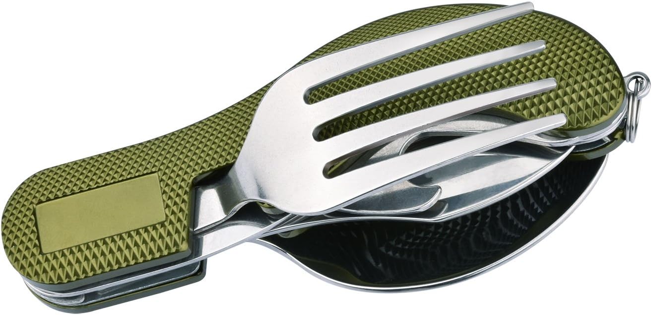 Powerdelux 5In1 Camping Cutlery Kit Detachable Stainless Steel KFS