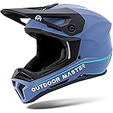 OutdoorMaster Full Face Mountain Bike Helmet for Men & Women - Durable, Impact Resistant, Ventilated, Adjustable Visor - Downhill Race BMX MTB Helmet