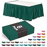 Exquisite Ruffle Table Skirt Dark Green 6 Pack 14
